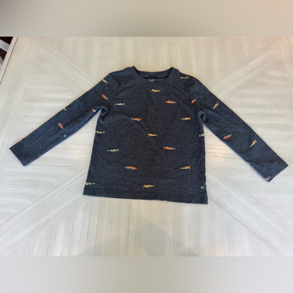 Cat & Jack - Toddler Boys’ Long Sleeve Race Car T-Shirt - Charcoal Gray (Sz  5T) - Picture 5 of 9